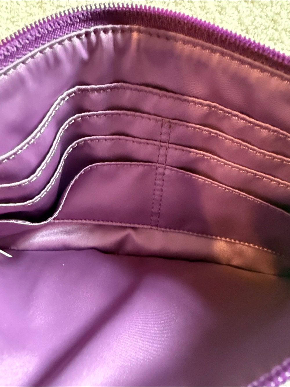 Coach Metallic Purple Sequin Wristlet Clutch - Picture 3 of 4